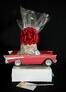 Small Tower - Red Classic Car - Clear Cellophane - Red Bow