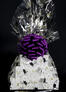 Super Tower - Graduation Cap Cellophane - Purple Bow - 72 Cookies and Brownies