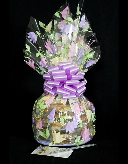 Medium Cellophane - Lily Cellophane - Lavender Bow - 24 Cookies and Brownies