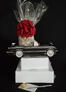 Large Tower - Black Classic Car - Clear Cellophane - Red Bow