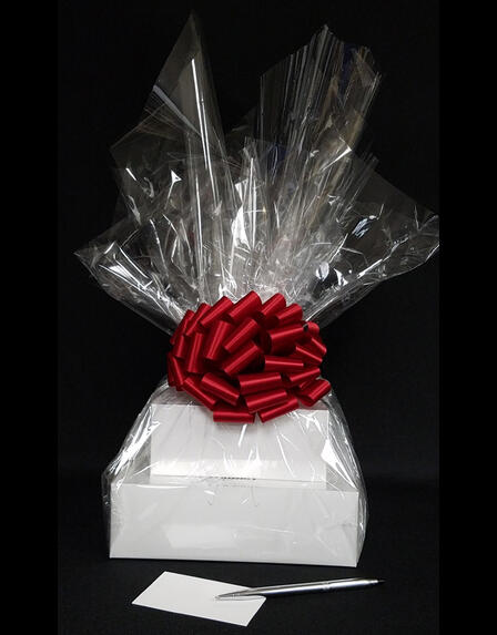 Large Tower - Clear Cellophane - Red Bow - 36 Cookies and Brownies