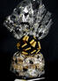 Super Cellophane - Graduation Cap Cellophane - Black & Gold Bow - 42 Cookies and Brownies
