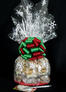 Large Cellophane - Snowflake Cellophane - Red & Green Bow - 30 Cookies and Brownies