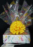Medium Box - Confetti Cellophane - Yellow Bow - 18 Cookies and Brownies