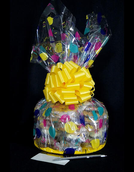 Super Cellophane - Balloon Cellophane - Yellow Bow - 42 Cookies and Brownies