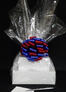 Large Tower - Clear Cellophane - Red & Blue Bow - 36 Cookies and Brownies
