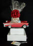 Large Tower - Red Classic Car - Clear Cellophane - Red Bow