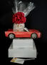 Large Tower - Red Modern Car - Clear Cellophane - Red Bow