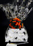 Large Tower - Graduation Cap Cellophane - Orange & Green Bow - 36 Cookies and Brownies