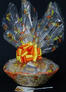 Large Basket - Fall Leaves Cellophane - Orange & Yellow Bow - 36 Cookies and Brownies