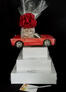 Super Tower - Red Modern Car - Clear Cellophane - Red Bow