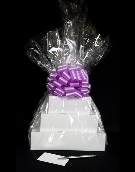 Super Tower - Clear Cellophane - Lavender Bow - 72 Cookies and Brownies