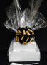 Large Tower - Clear Cellophane - Black & Gold Bow - 36 Cookies and Brownies