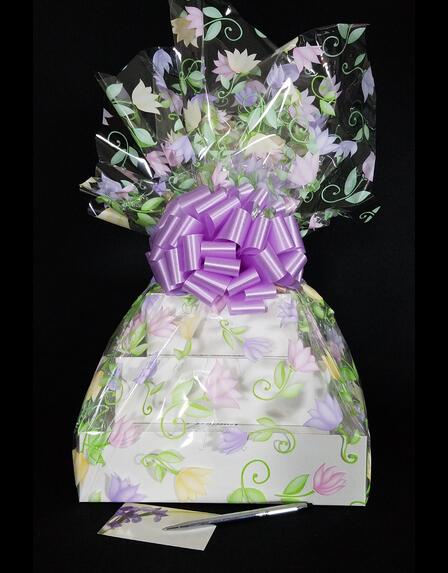 Super Tower - Lily Cellophane - Lavender Bow - 72 Cookies and Brownies