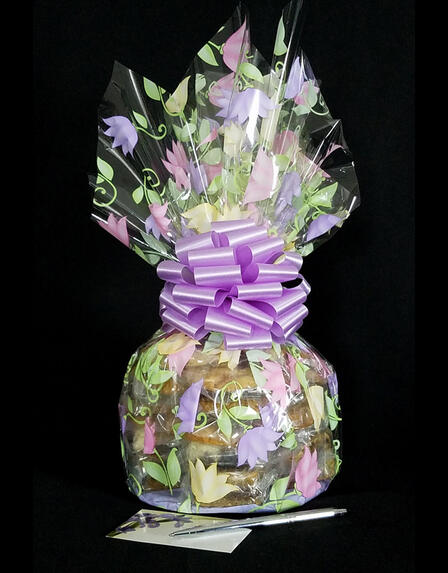 Medium Cellophane - Lily Cellophane - Lavender Bow - 24 Cookies and Brownies