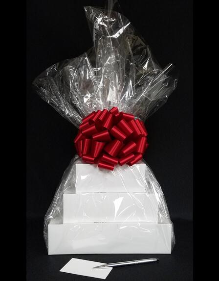 Super Tower - Clear Cellophane - Red Bow - 72 Cookies and Brownies