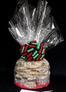 Super Cellophane - Clear Cellophane - Red & Green Bow - 42 Cookies and Brownies