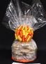 Large Cellophane - Clear Cellophane - Orange & Yellow Bow - 30 Cookies and Brownies