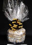 Medium Cellophane - Clear Cellophane - Black & Gold Bow - 24 Cookies and Brownies