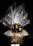 Large Basket - Clear Cellophane - Black & Gold Bow - 36 Cookies and Brownies