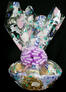 Large Basket - Bunny Cellophane - Lavender Bow - 36 Cookies and Brownies 