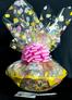 Large Basket - Easter Egg Cellophane - Pink Bow - 36 Cookies and Brownies 