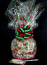 Medium Cellophane - Holly & Berries Cellophane - Red & Green Bow - 24 Cookies and Brownies