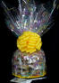 Large Cellophane - Confetti Cellophane - Yellow Bow - 30 Cookies and Brownies