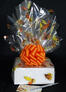Small Box - Fall Leaves Cellophane - Orange Bow - 12 Cookies and Brownies