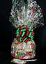 Large Cellophane - Holly & Berries Cellophane - Red & Green Bow - 30 Cookies and Brownies