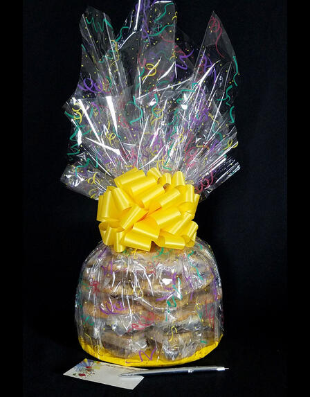 Super Cellophane - Confetti Cellophane - Yellow Bow - 42 Cookies and Brownies