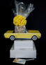 Large Tower - Yellow Classic Car - Clear Cellophane - Yellow Bow