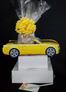 Small Tower - Yellow Modern Car - Clear Cellophane - Yellow Bow