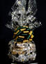 Large Cellophane - Graduation Cap Cellophane - Green & Gold Bow - 30 Cookies and Brownies