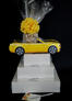 Super Tower - Yellow Modern Car - Clear Cellophane - Yellow Bow