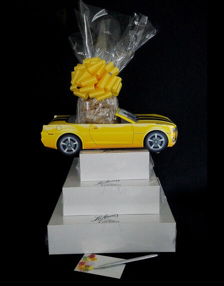 Yellow Modern Car - Super Tower - 84 Cookies and Brownies