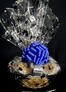 Large Basket - Graduation Cap Cellophane - Blue Bow - 36 Cookies and Brownies