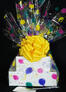 Large Tower - Balloon Cellophane - Yellow Bow - 36 Cookies and Brownies