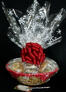 Large Basket - Snowflake Cellophane - Red Bow - 36 Cookies and Brownies
