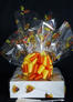 Large Box - Fall Leaves Cellophane - Orange & Yellow Bow - 24 Cookies and Brownies