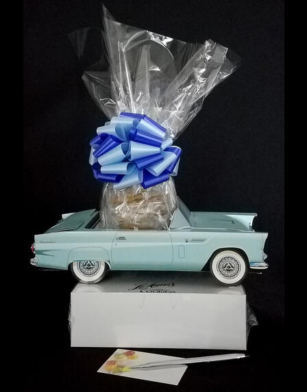 Small Tower - Blue Classic Car - Blue Bow