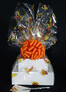 Large Tower - Fall Leaves Cellophane - Orange Bow - 36 Cookies and Brownies