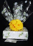 Large Box - Daisy Cellophane - Yellow Bow - 24 Cookies and Brownies
