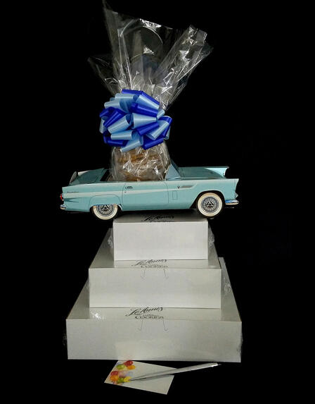Blue Classic Car - Super Tower - 84 Cookies and Brownies