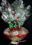 Large Basket - Holly & Berries Cellophane - Red & Green Bow - 36 Cookies and Brownies