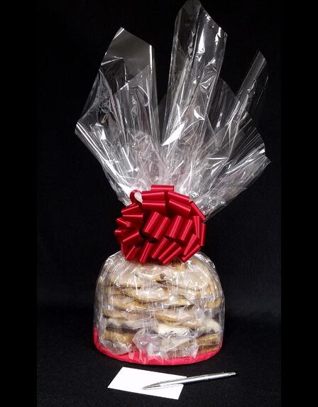 Super Cellophane - Clear Cellophane - Red Bow - 42 Cookies and Brownies