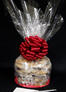 Medium Cellophane - Clear Cellophane - Red Bow - 24 Cookies and Brownies