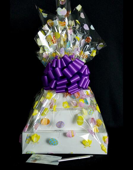 Super Tower - Easter Egg Cellophane - Purple Bow - 72 Cookies and Brownies