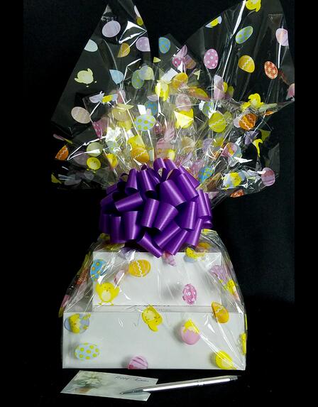 Large Tower - Easter Egg Cellophane - Purple Bow - 36 Cookies and Brownies