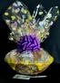 Large Basket - Easter Egg Cellophane - Purple Bow - 36 Cookies and Brownies 